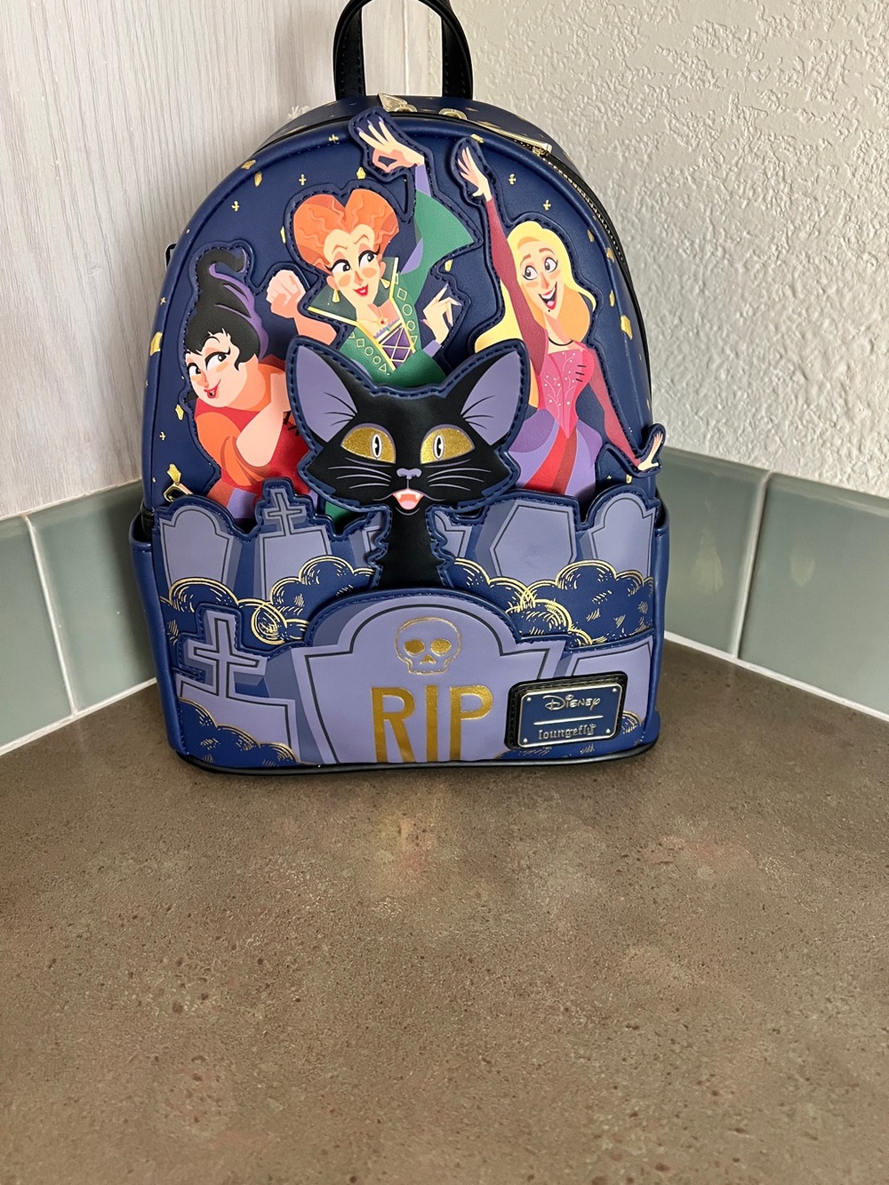 Loungefly Hocus Pocus Mini Backpack - Navy, Purple & Gold